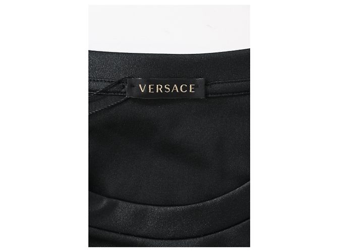 Camiseta de poliéster negro con estampado de logo Versace - vista 12