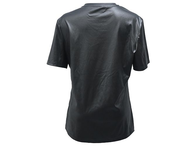 Camiseta de poliéster negro con estampado de logo Versace - vista 3