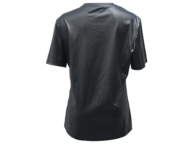Camiseta de poliéster negro con estampado de logo Versace - vista 7