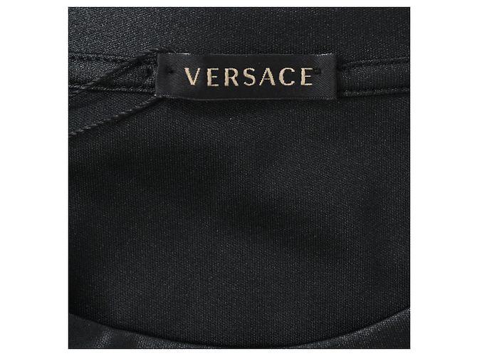 Camiseta de poliéster negro con estampado de logo Versace - vista 8