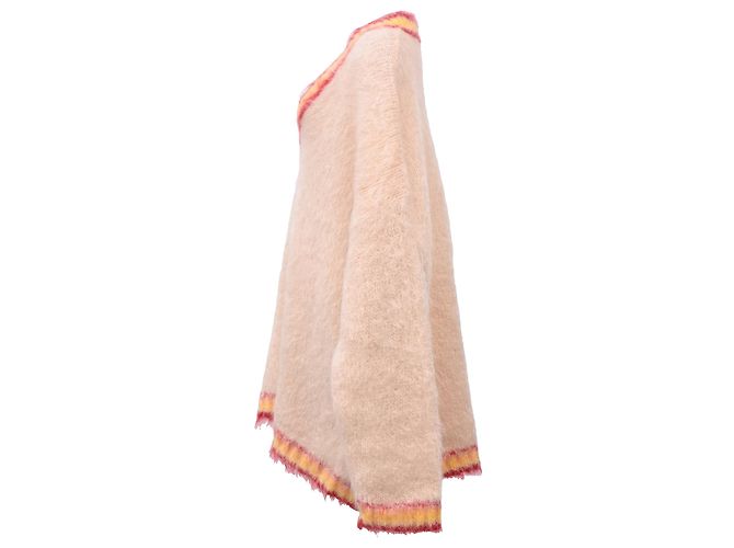Suéter de gran tamaño con cuello en V en mohair multicolor Marni - vista 2
