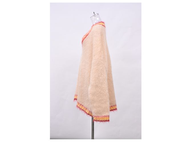 Suéter de gran tamaño con cuello en V en mohair multicolor Marni - vista 7