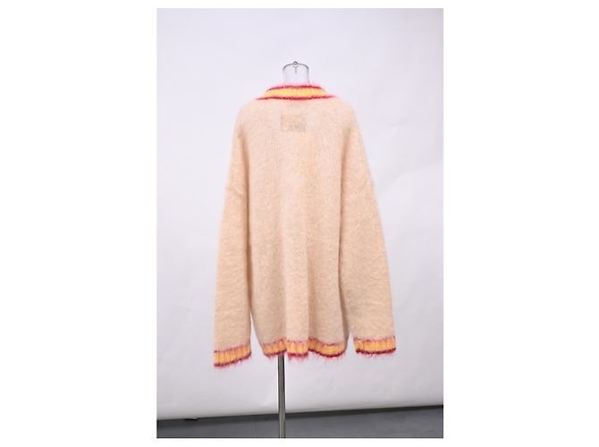 Suéter de gran tamaño con cuello en V en mohair multicolor Marni - vista 8