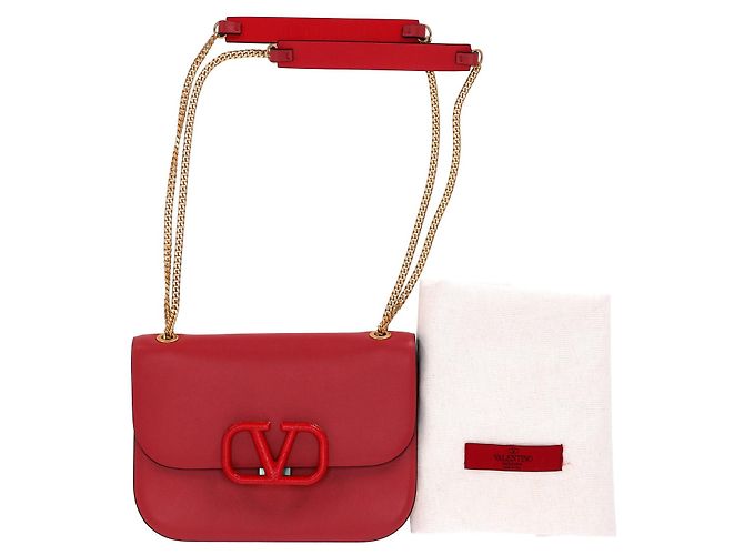 Valentino Garavani Borsa a spalla Valentino Small Vlock in pelle Rosso - vista 14