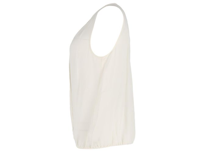 Blusa sin mangas Theory en seda marfil Blanco Crudo - vista 2