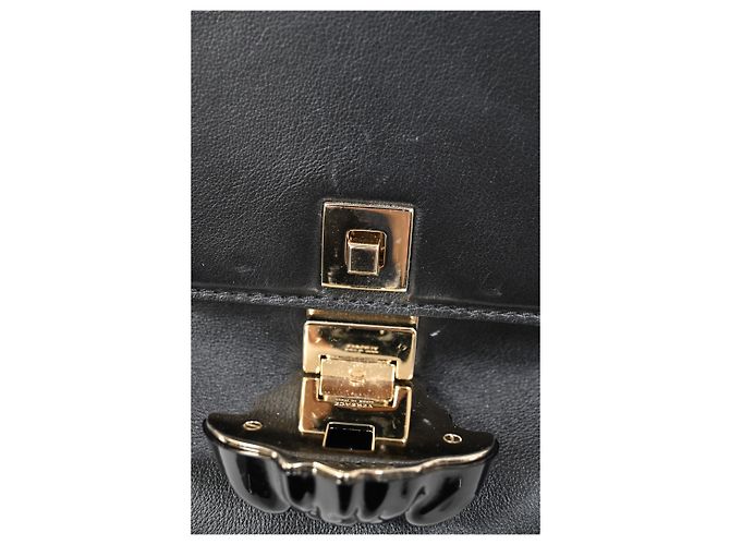 Borsa a mano Versace Palazzo Empire in pelle nera Nero - vista 30
