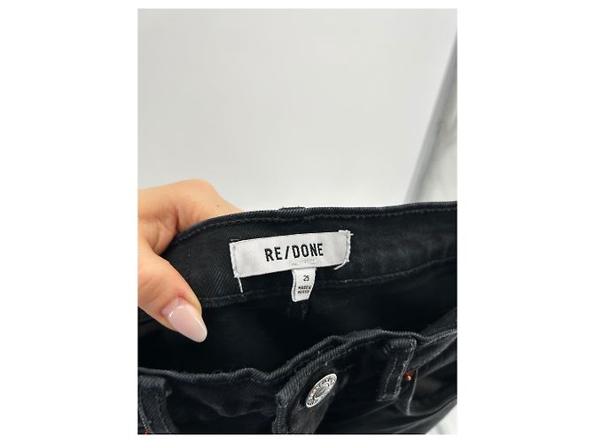 Jeans Re/Done neri in cotone taglia 25 Nero - vista 3