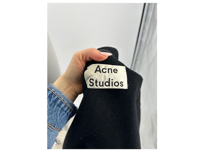 Cappotto di lana nero Acne Studios Taglia 36 - vista 5