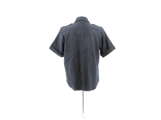 Camisa Loro Piana de lã cinza com mangas curtas - vista 2