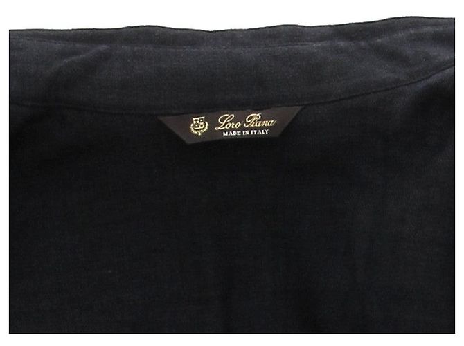 Camisa Loro Piana de lã cinza com mangas curtas - vista 7