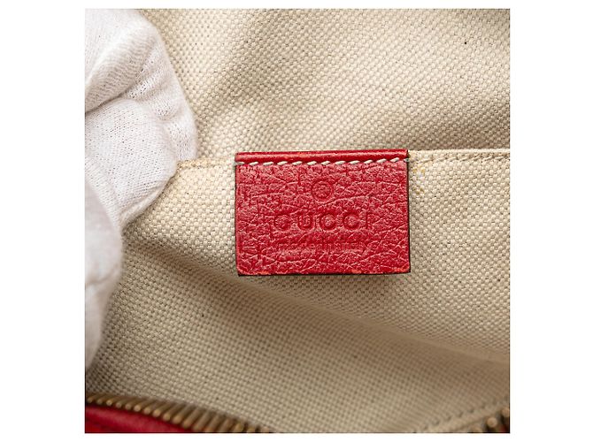 Bolsa transversal Disco Animalier em couro vermelho Gucci - vista 5