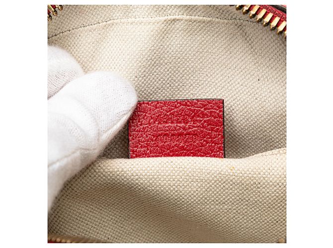 Bolsa transversal Disco Animalier em couro vermelho Gucci - vista 6