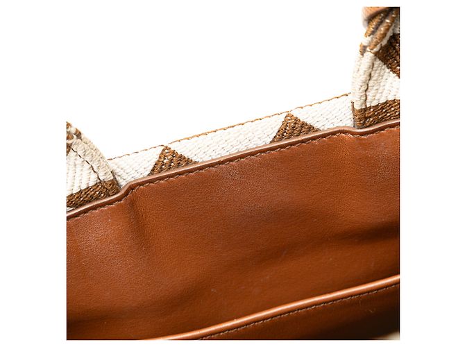 Prada Brown Small Canvas Symbole Triangolo Satchel - view 10