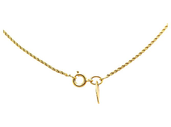 Collana con pendente in strass placcato oro Chanel D'oro - vista 3