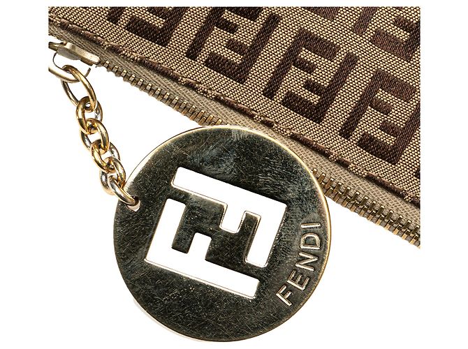 Fendi Beige Zucchino Canvas Crossbody - vista 11