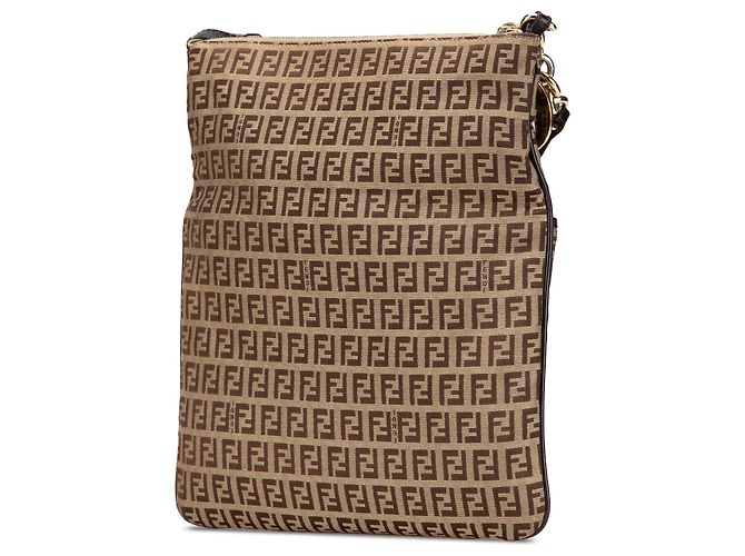 Fendi Beige Zucchino Canvas Crossbody - vista 2