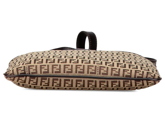 Fendi Beige Zucchino Canvas Crossbody - vista 3