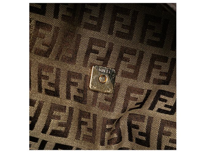 Fendi Beige Zucchino Canvas Crossbody - vista 8
