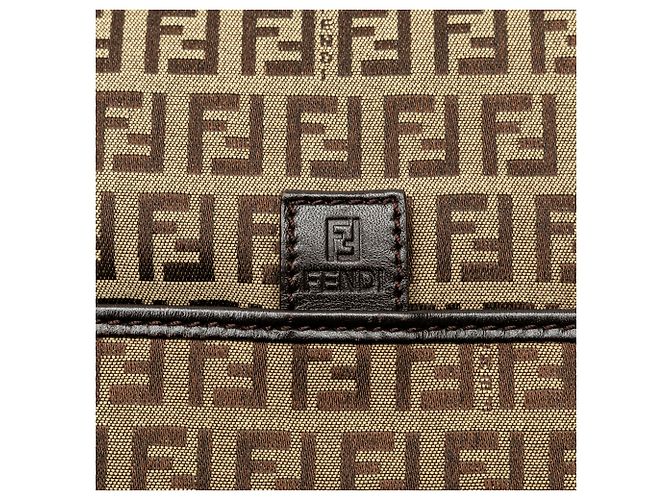 Fendi Beige Zucchino Canvas Crossbody - vista 9