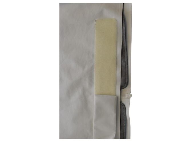 Giacca trench stampata PRADA grigio chiaro, impermeabile e antivento con cappuccio taglia 44 - vista 15