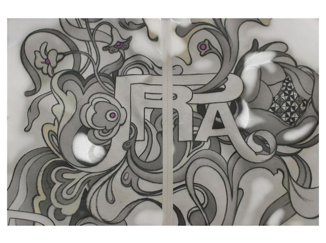 Giacca trench stampata PRADA grigio chiaro, impermeabile e antivento con cappuccio taglia 44 - vista 6