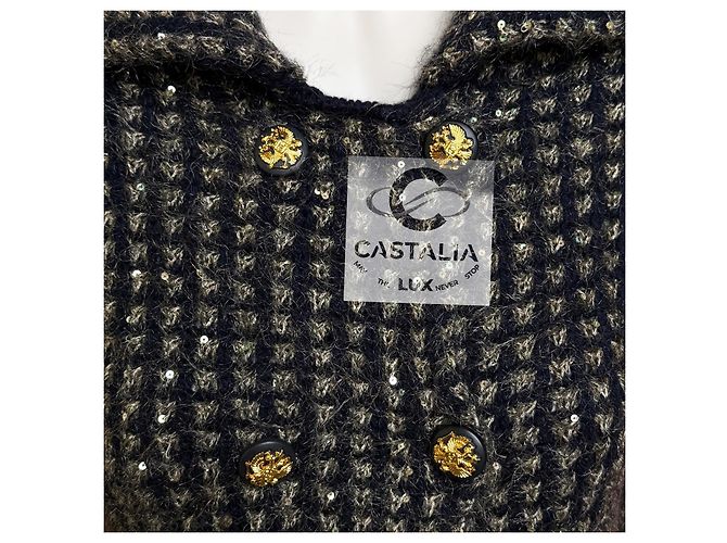 Chanel 10K$ Sequin Cashmere Jacket with CC Eagle Buttons 38 FR Multiple colors - view 6