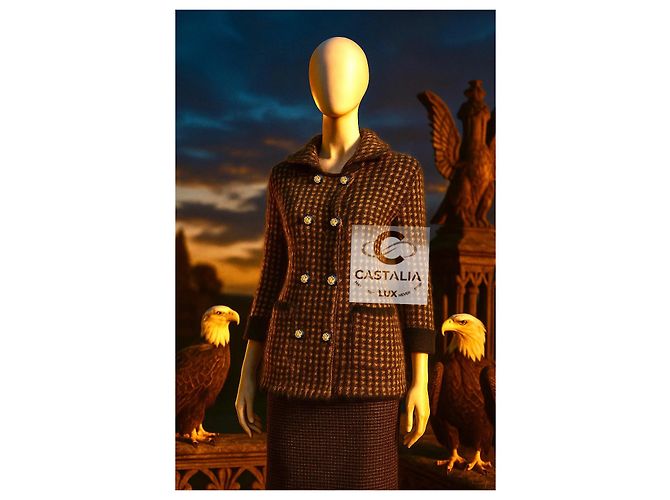 Chanel 10K$ Sequin Cashmere Jacket with CC Eagle Buttons 38 FR Multiple colors - view 9