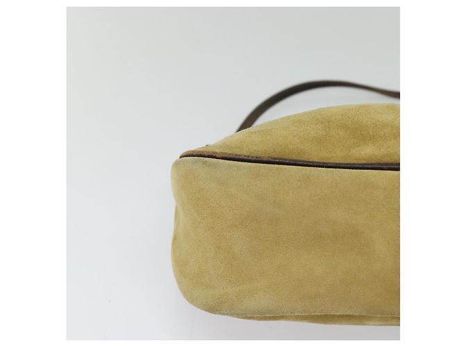 LOEWE Borsa a Spalla Anagram Suede Beige Oro Auth bs25935 D'oro - vista 14