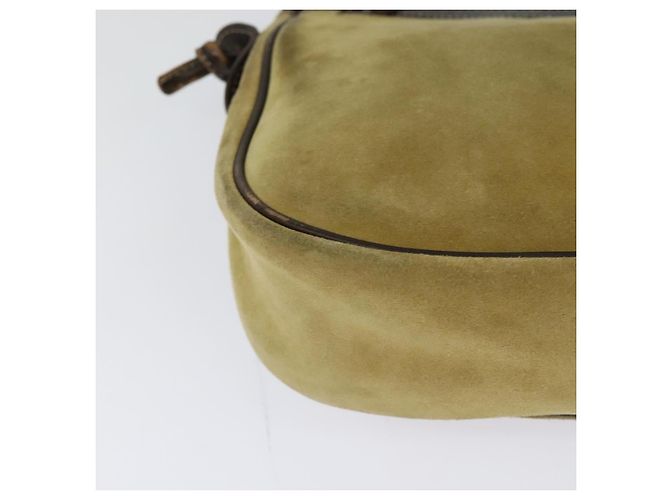 LOEWE Borsa a Spalla Anagram Suede Beige Oro Auth bs25935 D'oro - vista 16