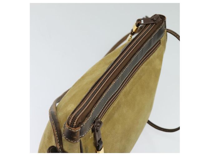 LOEWE Borsa a Spalla Anagram Suede Beige Oro Auth bs25935 D'oro - vista 6