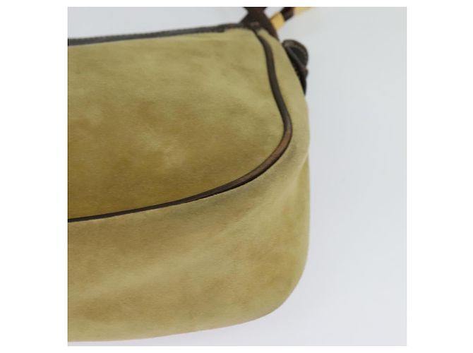 LOEWE Borsa a Spalla Anagram Suede Beige Oro Auth bs25935 D'oro - vista 9