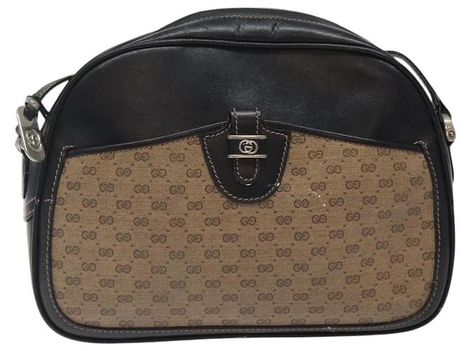 Gucci Borsa a spalla Micro GG Supreme PVC Marrone 001 256 1189 Auth BA1925 - vista 13