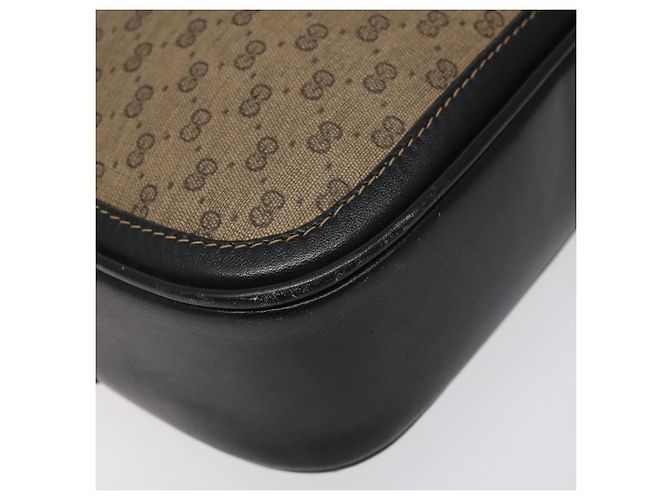Gucci Borsa a spalla Micro GG Supreme PVC Marrone 001 256 1189 Auth BA1925 - vista 14