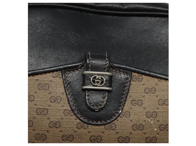 Gucci Borsa a spalla Micro GG Supreme PVC Marrone 001 256 1189 Auth BA1925 - vista 17