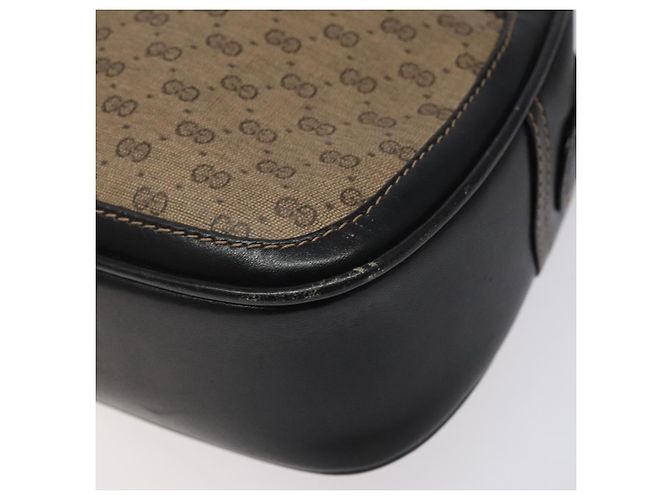 Gucci Borsa a spalla Micro GG Supreme PVC Marrone 001 256 1189 Auth BA1925 - vista 9