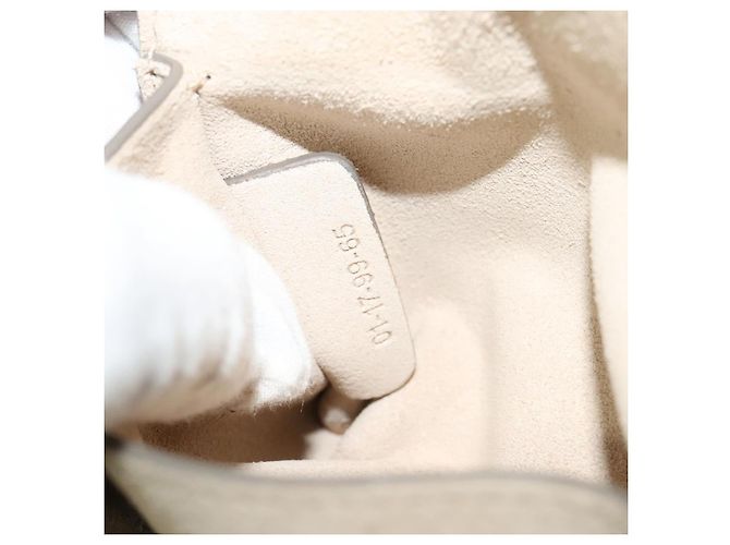 Chloé Borsa a Spalla Chloe Fay in Pelle Scamosciata Blu Oro Auth BA1916 D'oro - vista 12