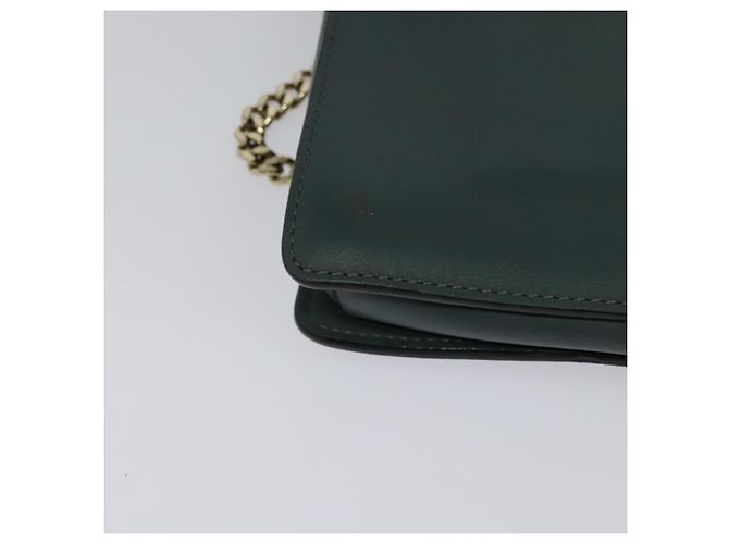 Chloé Borsa a Spalla Chloe Fay in Pelle Scamosciata Blu Oro Auth BA1916 D'oro - vista 15