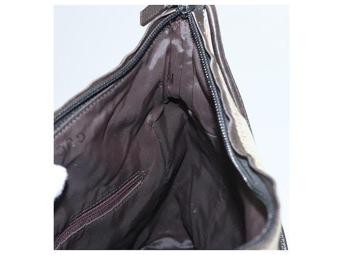 Borsa a Spalla GUCCI in Tela Grigia Argento 77112 Auth ti3094 - vista 19