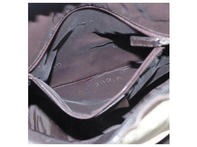 Borsa a Spalla GUCCI in Tela Grigia Argento 77112 Auth ti3094 - vista 22