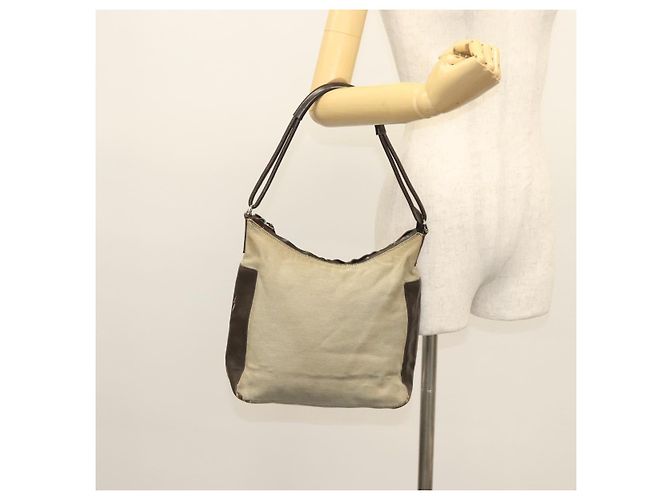 Borsa a Spalla GUCCI in Tela Grigia Argento 77112 Auth ti3094 - vista 23