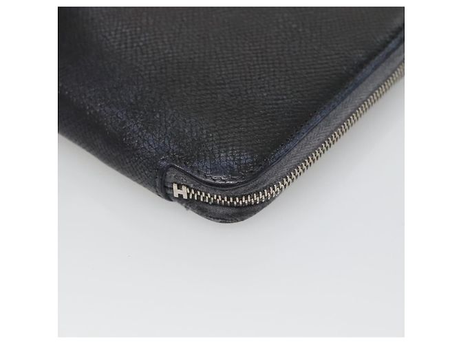 Hermès HERMES Portafoglio Lungo in Pelle Blu Navy Auth bs25774 - vista 15
