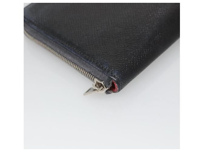 Hermès HERMES Portafoglio Lungo in Pelle Blu Navy Auth bs25774 - vista 16