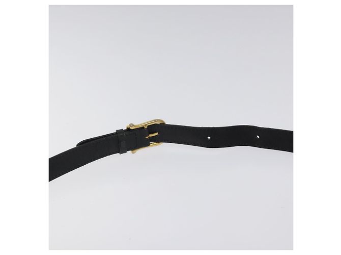 Céline Bolso de hombro CELINE de cuero negro y dorado Auth BA1801 - vista 14