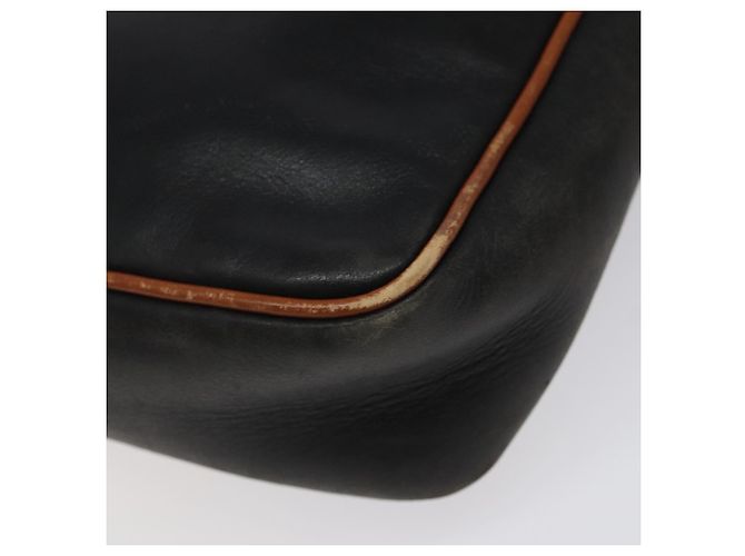 Céline Bolso de hombro CELINE de cuero negro y dorado Auth BA1801 - vista 16