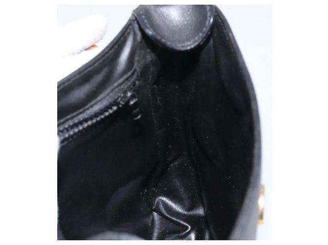 Céline Bolso de hombro CELINE de cuero negro y dorado Auth BA1801 - vista 19