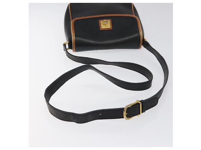 Céline Bolso de hombro CELINE de cuero negro y dorado Auth BA1801 - vista 7
