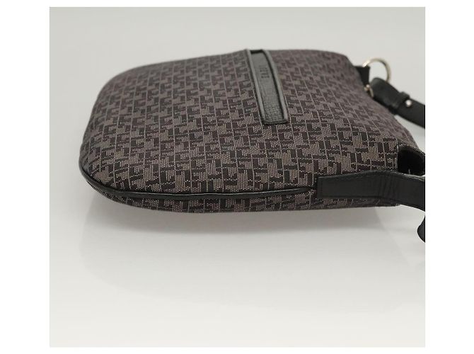 Borsa a spalla LOEWE in tela blu navy argento autentica sw762 - vista 3