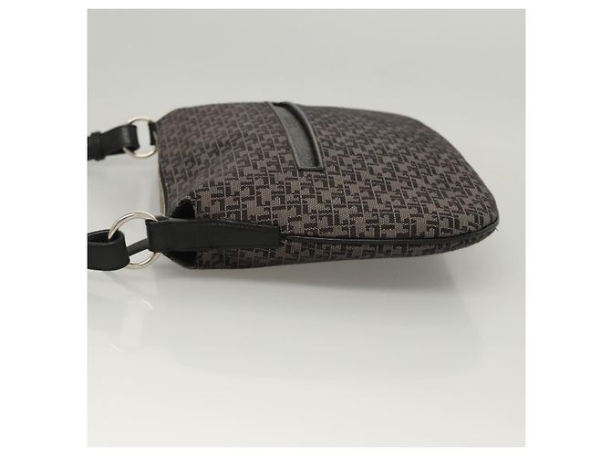 Borsa a spalla LOEWE in tela blu navy argento autentica sw762 - vista 4