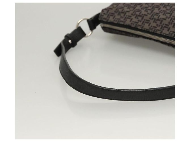 Borsa a spalla LOEWE in tela blu navy argento autentica sw762 - vista 7