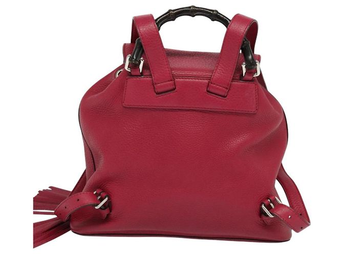 GUCCI Bamboo Rucksack Leder Outlet Pink 370833 Auth bs25742 - Ansicht 2